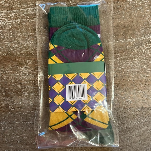 Mardi Gras Argyle Socks - Picture 2 of 2